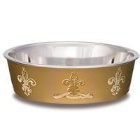 Loving Pets Bella Bowl Large Fleur de Lis - Antique Gold For Cheap