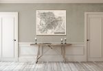 Map of St Petersburg Vintage City Map on Ready to Hang Roll Down Canvas Decorative Antique Wall Decor Map Scroll of Russia on Sale