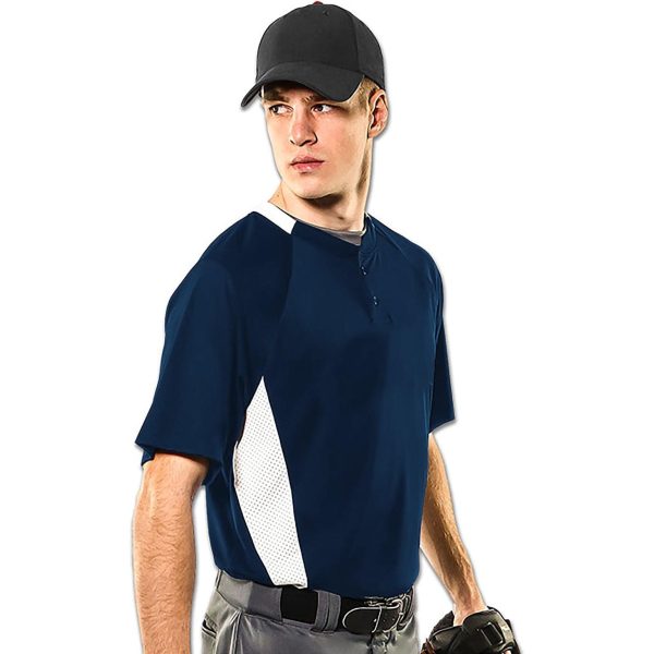 Clean-Up 2-Button 2-Color Moisture Wicking Jersey, Adult Fashion