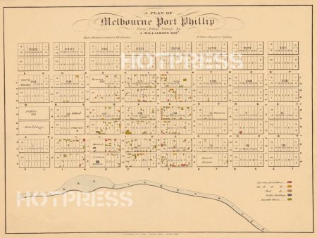 1839 Plan of Melbourne Online Hot Sale