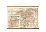 Map of Prague Roll Down Vintage Canvas Decorative Scroll Wall Decor Map of Czech Republic Cheap