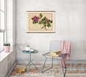 Rose Flower (18th Century)  Illustration Art Ready to Hang Colorful Flower Drawing Antique Wall Decor Roll Down Canvas Scroll Discount