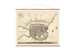 Map of Copenhagen Vintage European City Map on Ready to Hang Roll Down Canvas Decorative Antique Wall Decor Map Scroll of Denmark Online Sale