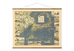 The Reaches of Cape Cod Map Vintage Ready to Hang Roll Down Canvas Map Decorative Antique Map Scroll Wall Hanging Map of Massachusettes Online Sale