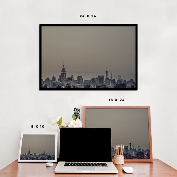 New York City Overcast Skyline Online Sale