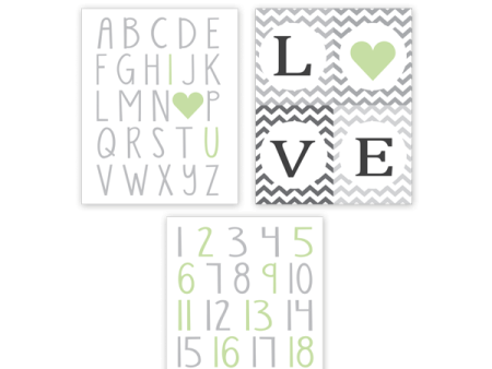 ABC I Love You - Set of 3 Prints Fashion