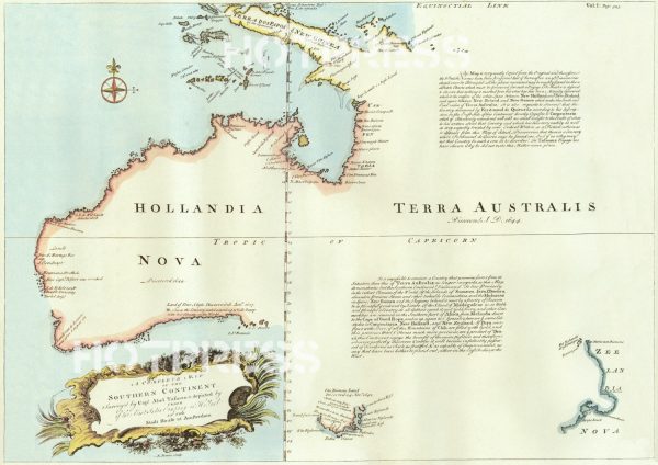 1744 Map of Australia Discount