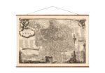 Map of Rome Vintage European City Map on Ready to Hang Roll Down Canvas Decorative Antique Wall Decor Map Scroll of Italy Online now