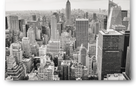 Black & White Birds Eye View New York City Skyline Online