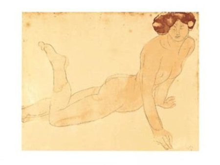 Femme nue allongee sur le ventre (serigraph) on Sale