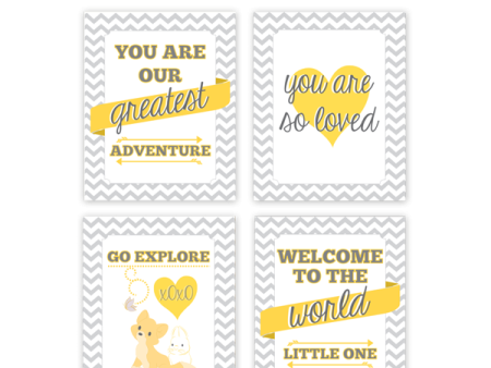 You are Our Greatest Adventure - Set of 4 Prints For Cheap