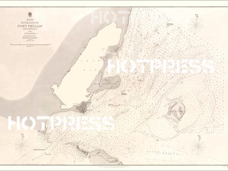 1860 Entrance to Port Phillip Chart Sale