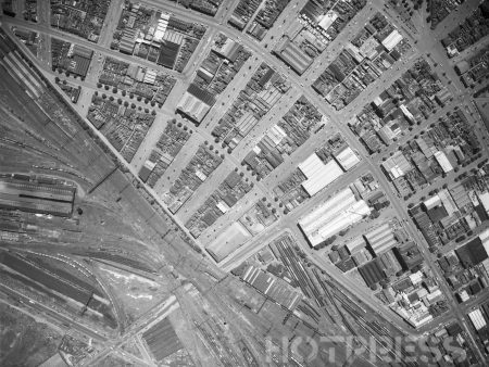 1950 Aerial View over Spencer Street Railyards Online Hot Sale