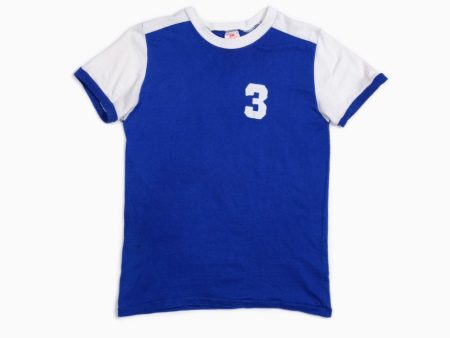 70’s numbering logo T-shirt (BLUE 3) Sale