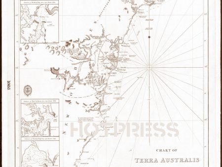 1814 Chart of the East Coast of Terra Australis, Sheet 1 Online Sale