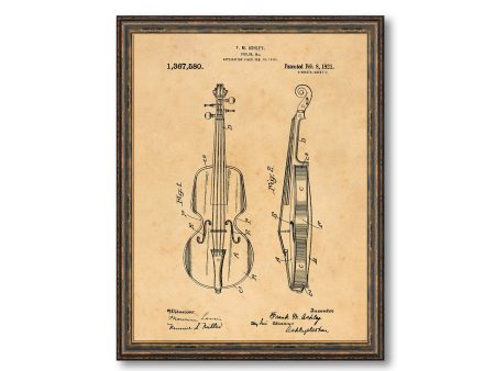 Violin Vintage Patent Illustrations Industrial Decorative Musical Instrument Print Musician Gift BUY 3 Get 4th PRINT FREE Sale