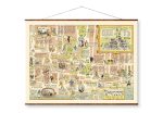 Map of Brighton Vintage Canvas Decorative Scroll Map of England Hot on Sale