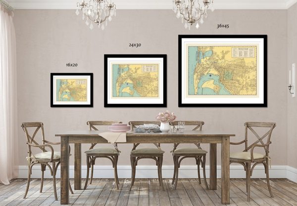 Versailles Map Vintage French Garden Poster Print on Matte Paper Decorative Antique Wall Decor City Map of France Supply