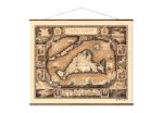 Martha s Vineyard Map Vintage City Map on Ready to Hang Roll Down Canvas Decorative Antique Wall Decor Map Scroll of Massachusetts on Sale