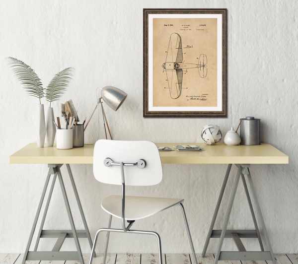 Airplane Patent Vintage Illustrations  Industrial Decorative Print BUY 3 Get 4th PRINT FREE Online now