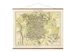 Madrid Map Vintage European City Map on Ready to Hang Roll Down Canvas Decorative Antique Wall Decor Map Scroll of Spain Discount