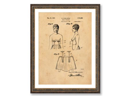 Breast Supporter Patent Vintage Illustrations  Industrial Decorative Steampunk Print BUY 3 Get 4th PRINT FREE Hot on Sale