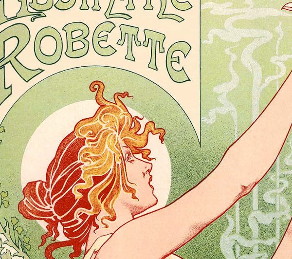 Absinthe Robette French Poster Art Ready to Hang Kitchen Art Decor Canvas Scroll For Cheap