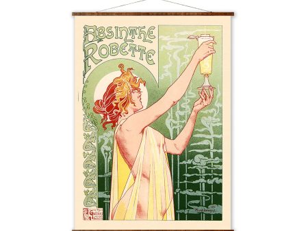 Absinthe Robette French Poster Art Ready to Hang Kitchen Art Decor Canvas Scroll For Cheap