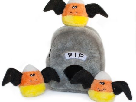 ZippyPaws Halloween Burrow Spooky Gravestone Dog Toy Supply