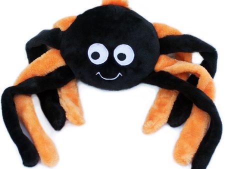 ZippyPaws Halloween Grunterz Orange Spider Dog Toy Supply