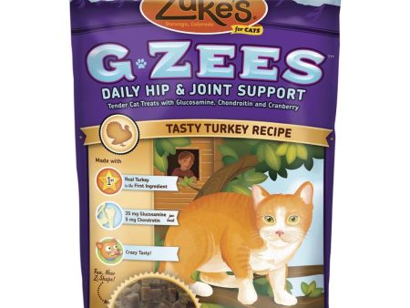 Zuke s Cat G-Zees Daily Hip & Joint Support Tasty Turkey Cat Treats 3oz on Sale